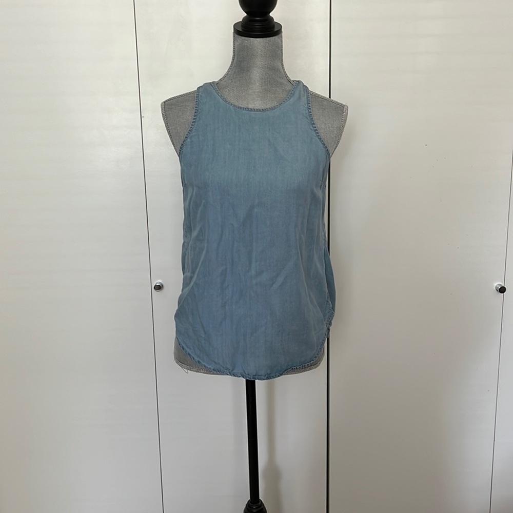 Dynamite sleeveless denim shirt